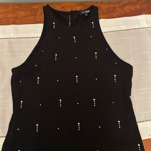 Express Beaded Halter Tank Top Small